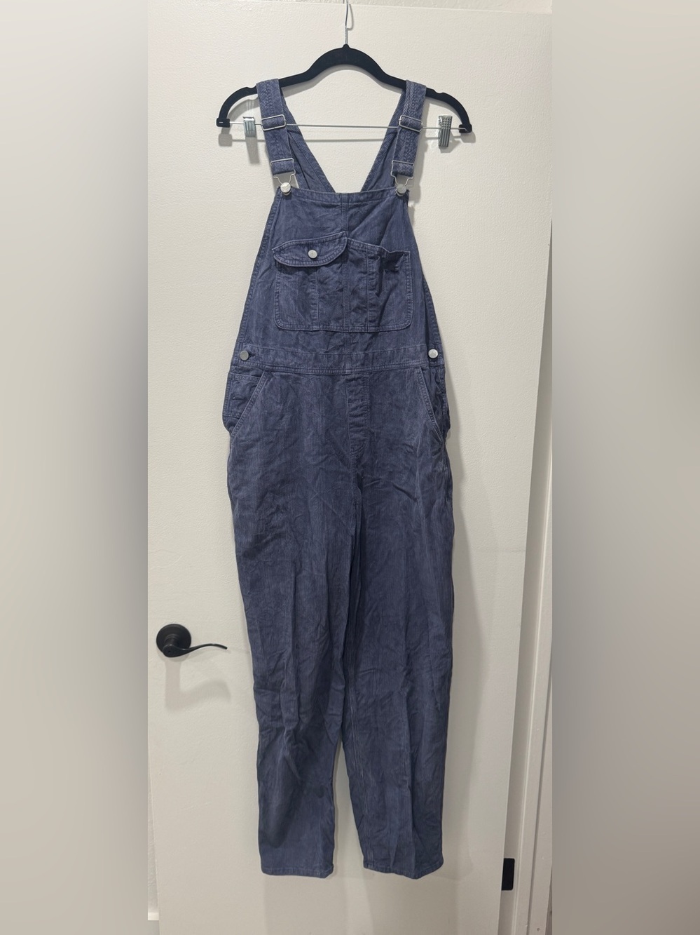 Outerknown Corduroy Overalls Earthy Dusty Blue | Utility Wide Leg Jumpsuit | L